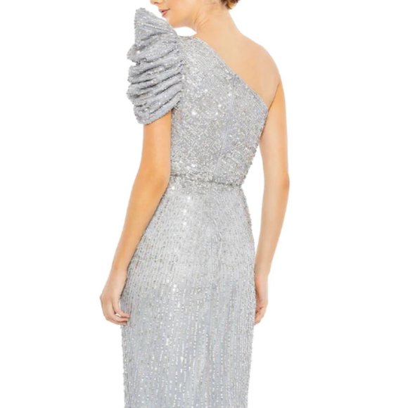 Mac Duggal | Dresses | Mac Duggal 5622 Embellished Puff One Shoulder ...